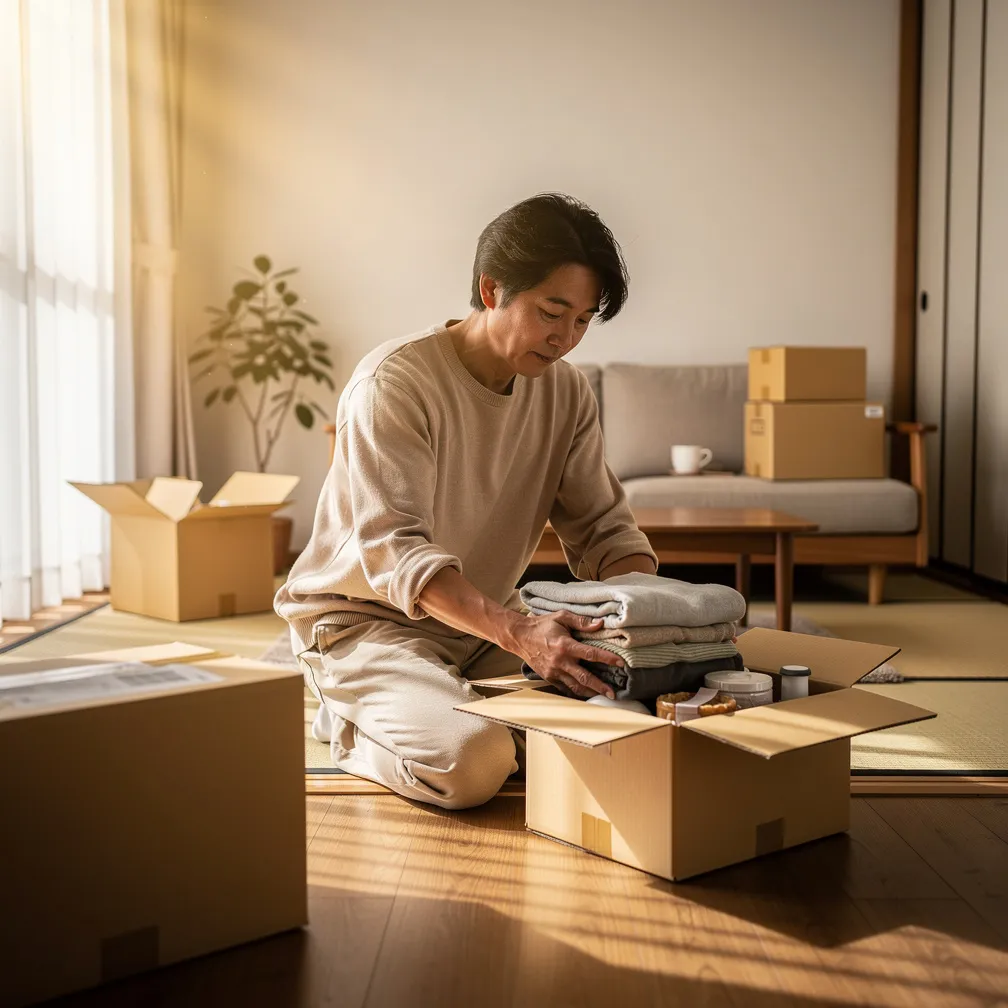 引っ越し荷造りのイメージ